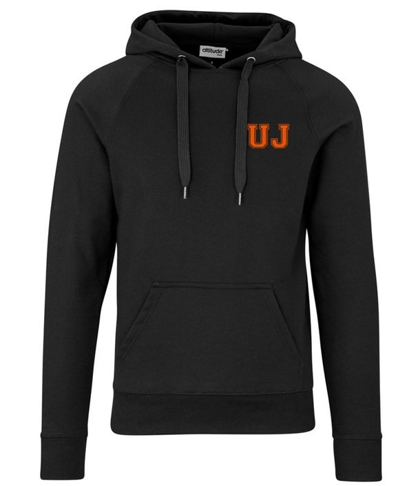 UJ VARSITY UNISEX HEAVYWEIGHT HOODED SWEATER - BLACK - default