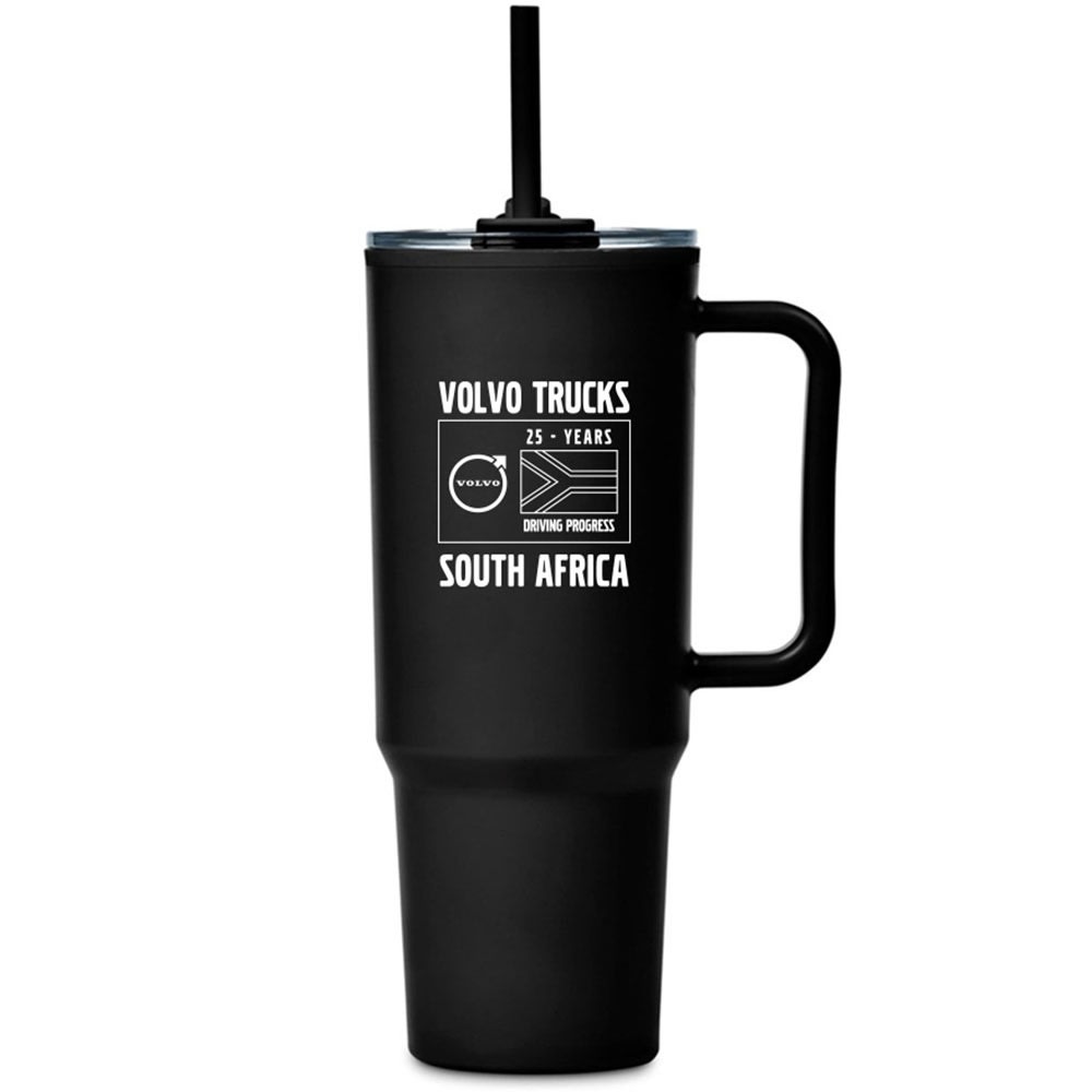 Volvo Texas Plastic Double-Wall Mug – 1.2 Litre - Black
