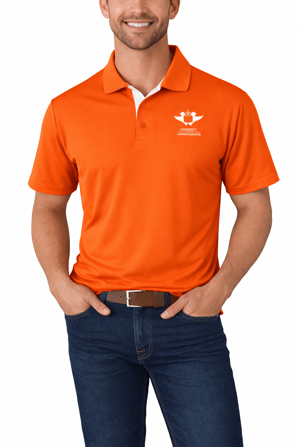 UJ MENS TOURNAMENT GOLF SHIRT - ORANGE - default