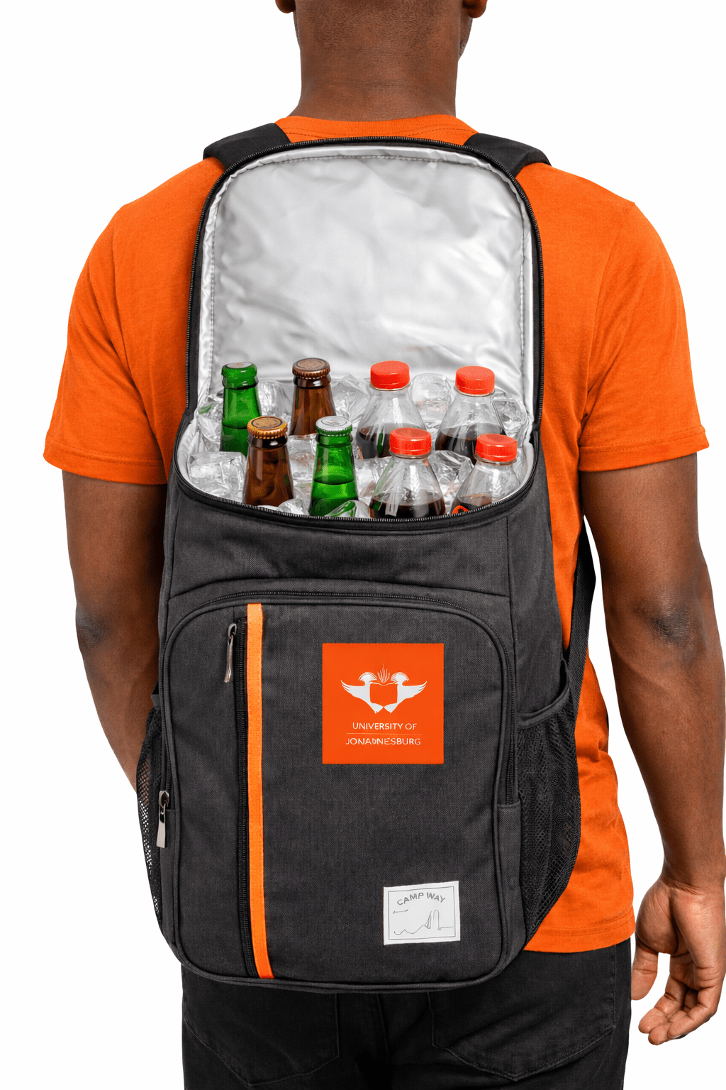 UJ ALL NIGHTER COOLER BACKPACK - BLACK.ORANGE - default