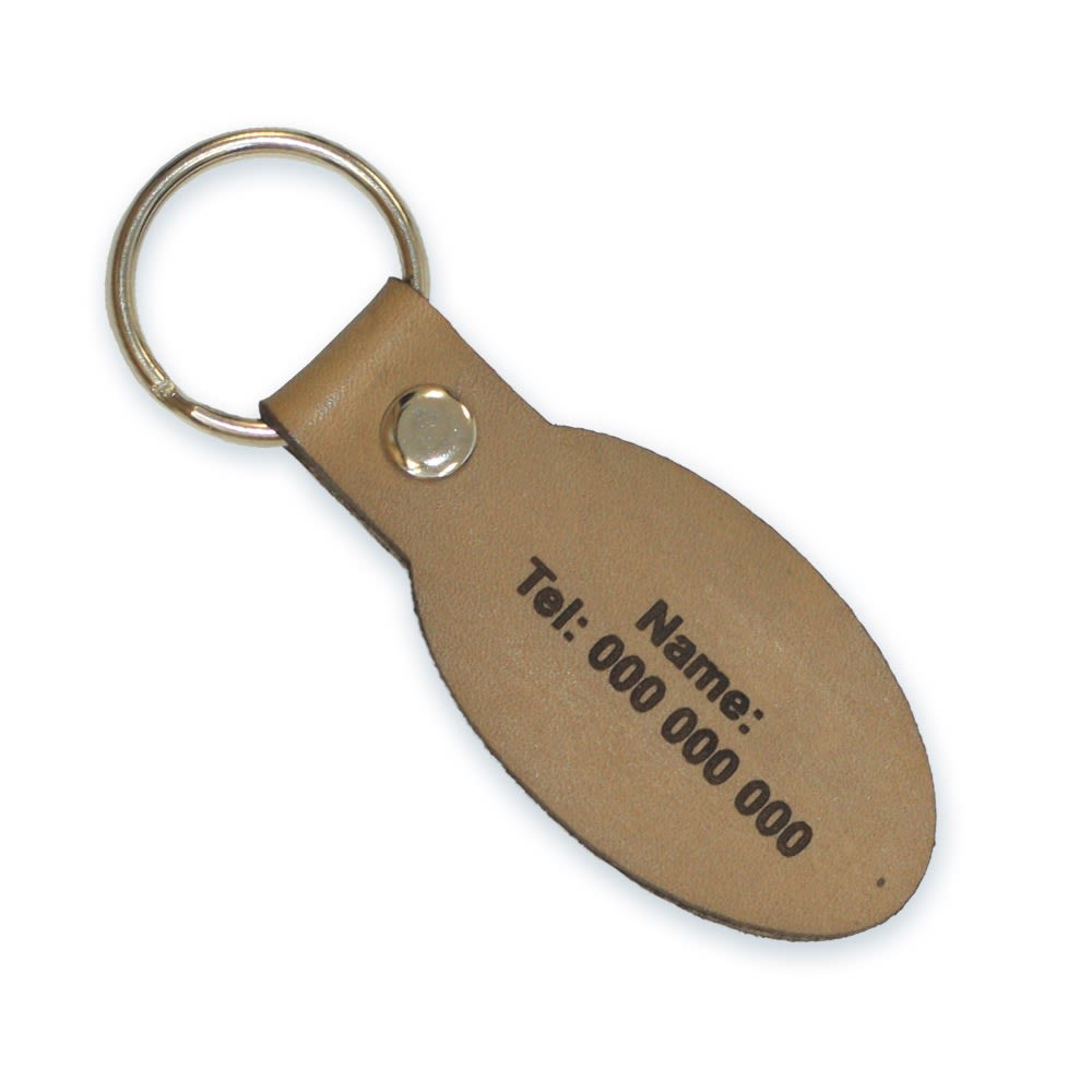 HYUNDAI OVAL CUSTOMISED LEATHER KEYRING   MOQ 50 UNITS - default