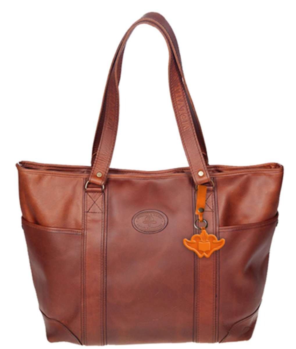 UJ LEATHER LADIES LAPTOP / DAY BAG - BROWN - default