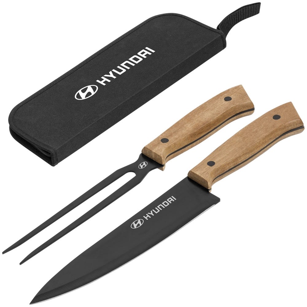 HYUNDAI BUTCHERS BLOCK CARVING SET - default