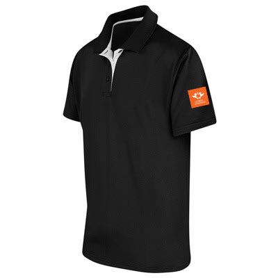 UJ MENS TOURNAMENT SLEEVE GOLF SHIRT - BLACK - default