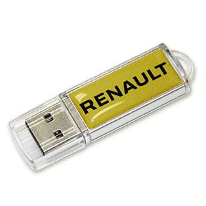 RENAULT CARS DOMED STICKER USB - default