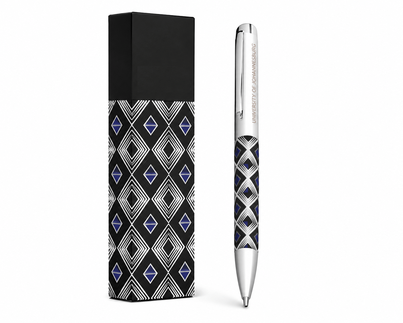 UJ ANDY CARTWRIGHT GEO BALL PEN - BLACK WITH BLUE TRIM - default