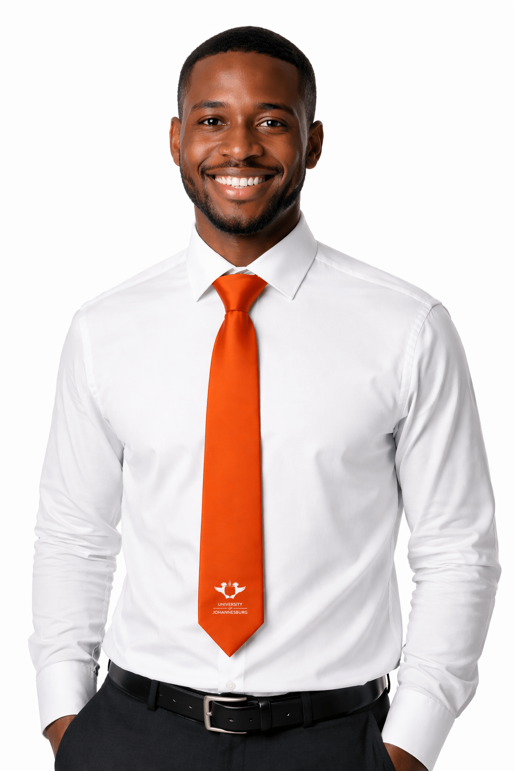UJ SATIN TIE - ORANGE - default