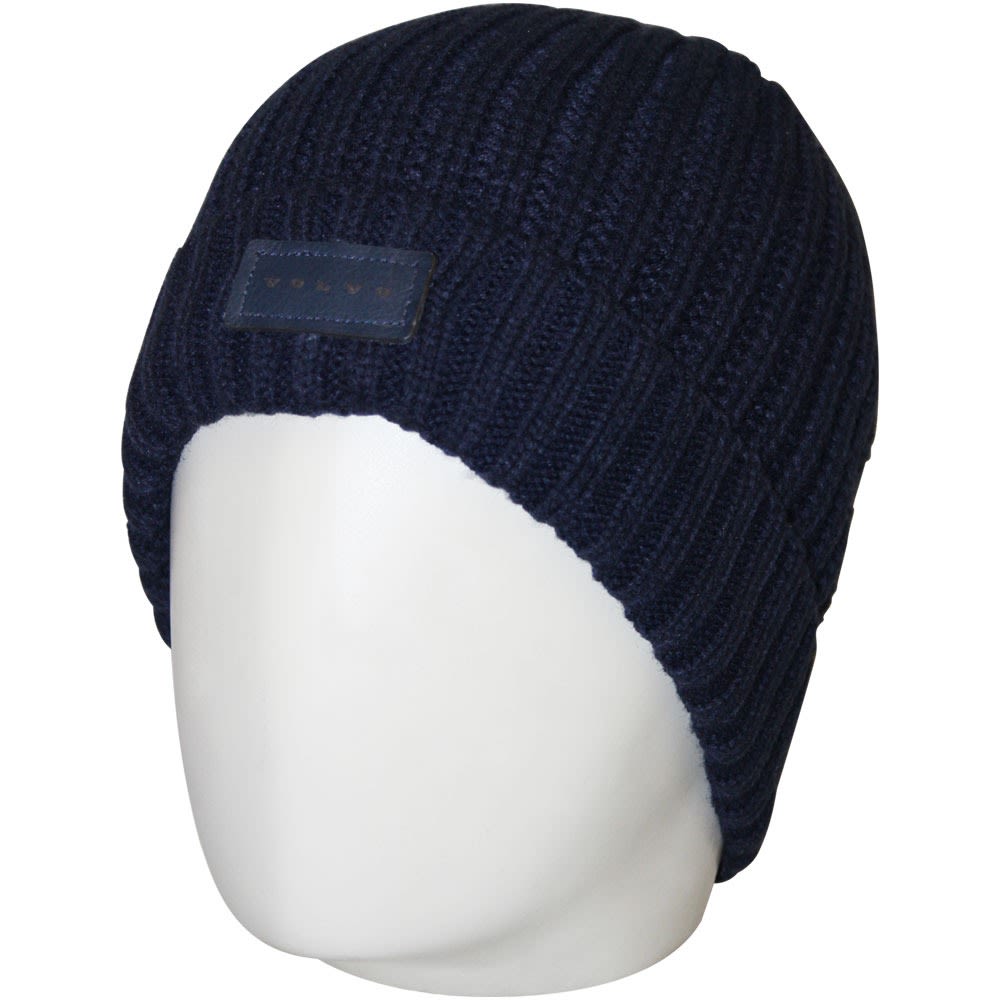 Volvo Rib Knit Cuffed Beanie  - Navy