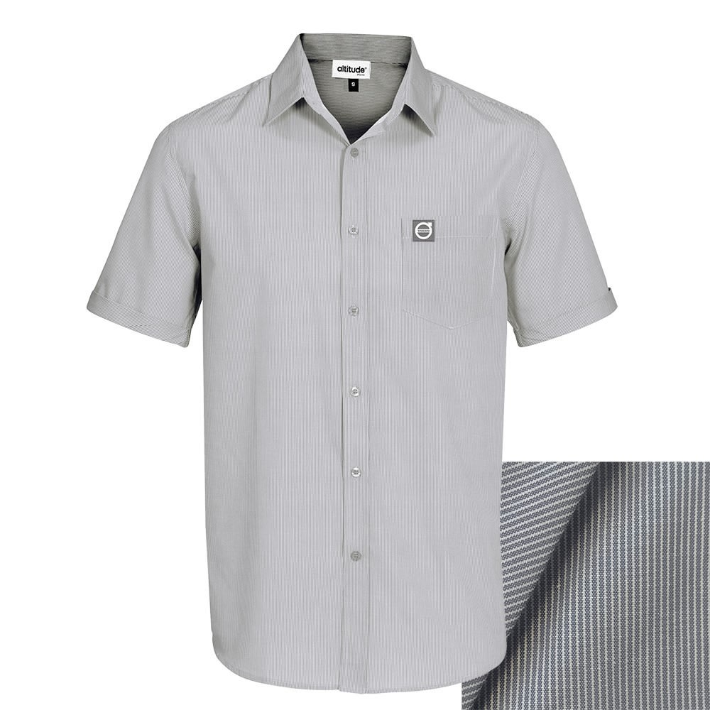 Volvo Men's S/S Shirt Black Stripe - default