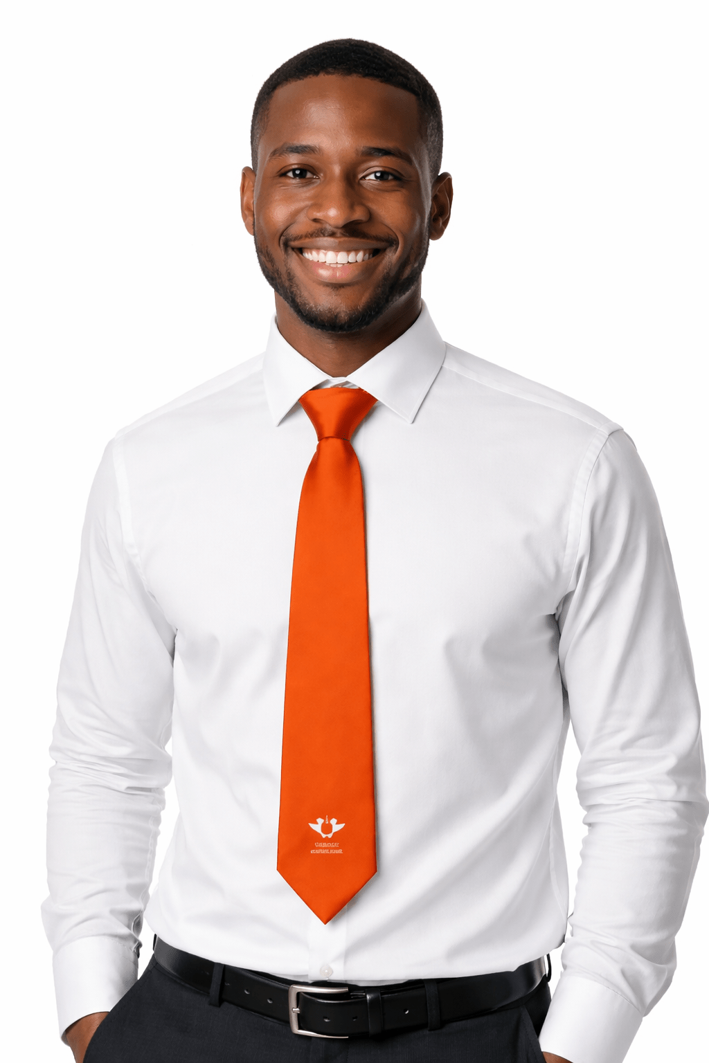 UJ SATIN TIE - ORANGE - default
