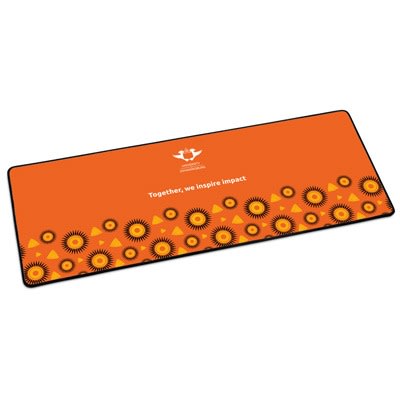 UJ PATTERN DESK MAT 78CM X 30CM - ORANGE - default