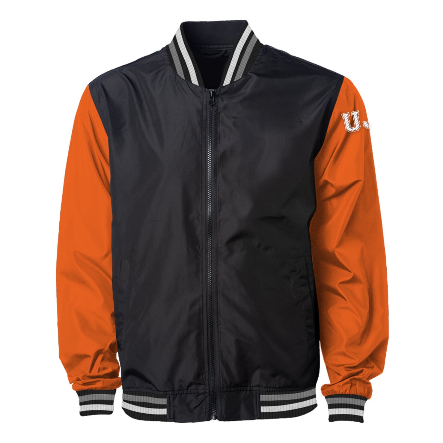 UJ BOMBER JACKET UNISEX BLACK/ORANGE - default