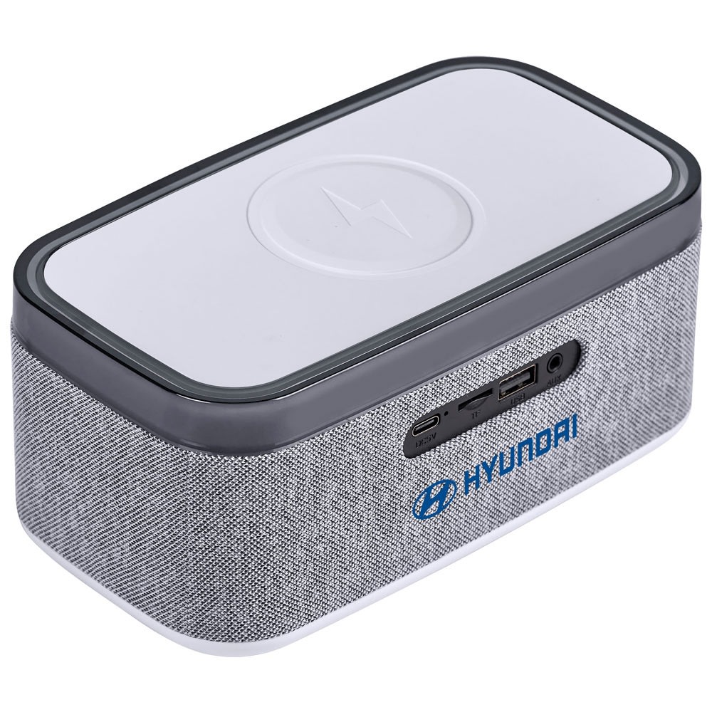 HYUNDAI SERENDIPIO CUMBERLAND 10W BLUETOOTH SPEAKER WIRELESS CHARGER & CLOCK - default