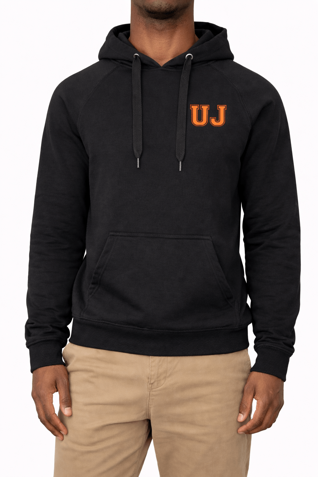UJ VARSITY UNISEX HEAVYWEIGHT HOODED SWEATER - BLACK - default