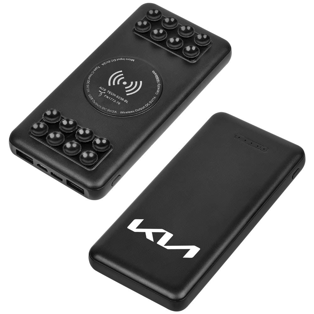 KIA VADER WIRELESS CHARGING SUCTION POWER BANK- 10,000mAh - default