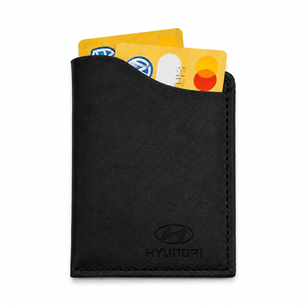 HYUNDAI LEATHER 2 CARD HOLDER - default