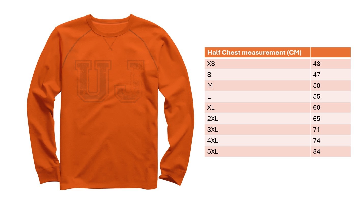 UJ RAGLAN LONG SLEEVE T-SHIRT UNISEX ORANGE - default