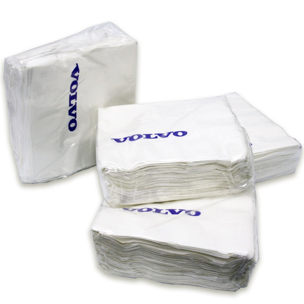 Volvo  2 Ply White Serviettes (50 in a pack) - default