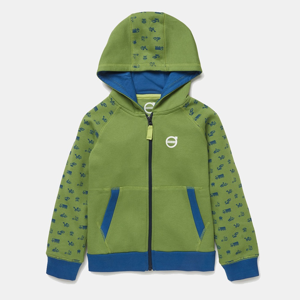 Volvo Iron Mark Icon Kids Hoodie Green - default