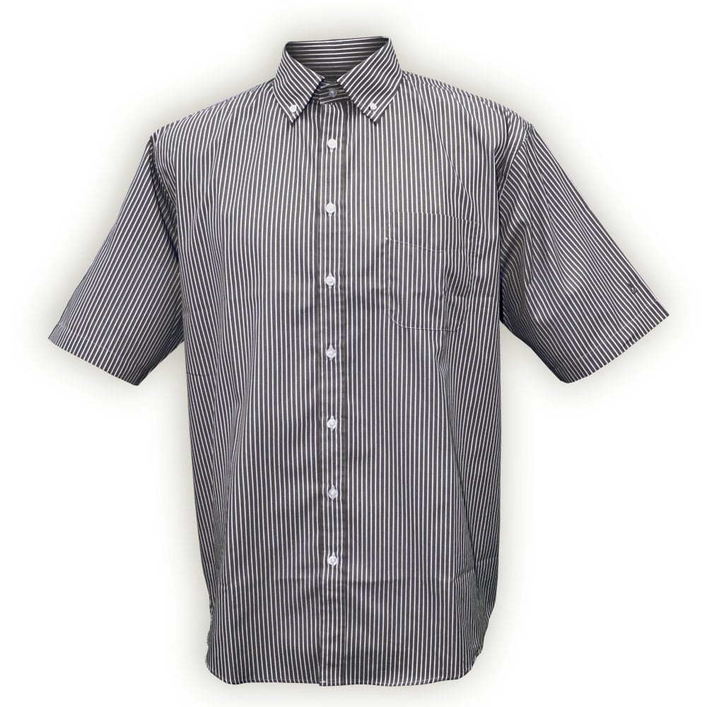 Unbranded  Men's S/S Grey Stripe Shirt - default
