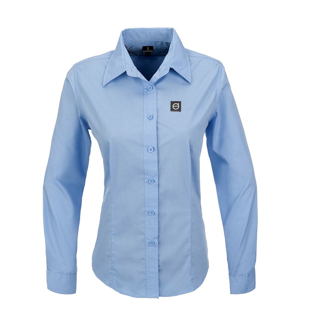 Volvo Blue L/S Ladies Shirt  (Badge) - default