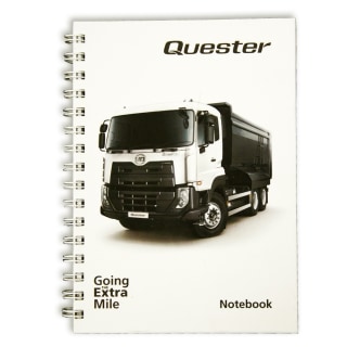 QUESTER A5 HARD COVER WIROBOUND NOTEBOOK