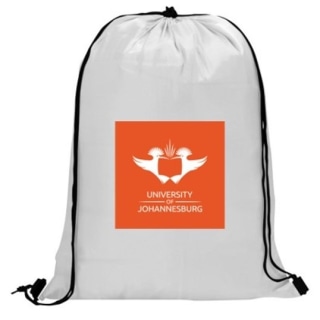 UJ DAILY 190T DRAWSTRING BAG - WHITE