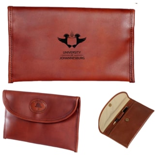 UJ LEATHER TRAVEL WALLET - BROWN