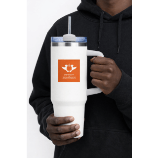 UJ STAINLESS STEEL VACUUM MUG - OFF WHITE