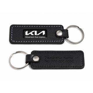 KIA JUMBO CUSTOM DOME STITCHED LEATHER KEYRING