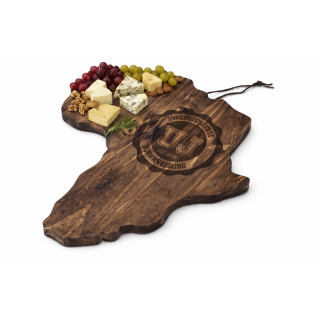 UJ AFRICAN SHAPED WOODEN SERVING BOARD - BROWN