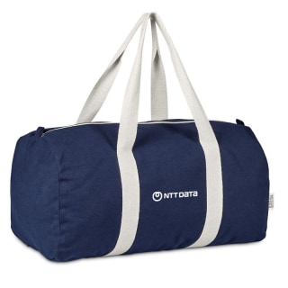 NTT SUPOTSU RECYCLED CANVAS SPORTS BAG NAVY