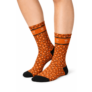 UJ CASUAL CREW SOCKS - SUN PATTERN ORANGE (UK4-7)