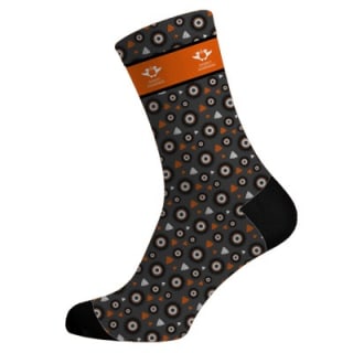 UJ CASUAL CREW SOCKS - SUN PATTERN BLACK (UK4-7)