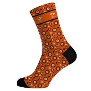 UJ CASUAL CREW SOCKS - SUN PATTERN ORANGE (UK8-13)