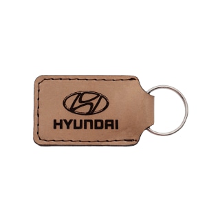 HYUNDAI SADDLE STITCH NATURAL KEYHOLDER 