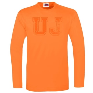 UJ VARSITY UNISEX LONG SLEEVE PORTLAND T-SHIRT - ORANGE