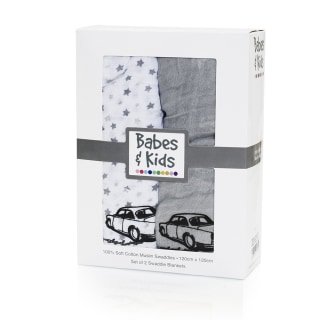 VOVLO CARS BABY MUSLIN BLANKETS (2'S)