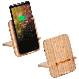 HYNDAI OKIYO NORYOKU BAMBOO WIRELESS CHARGING PHONE STAND