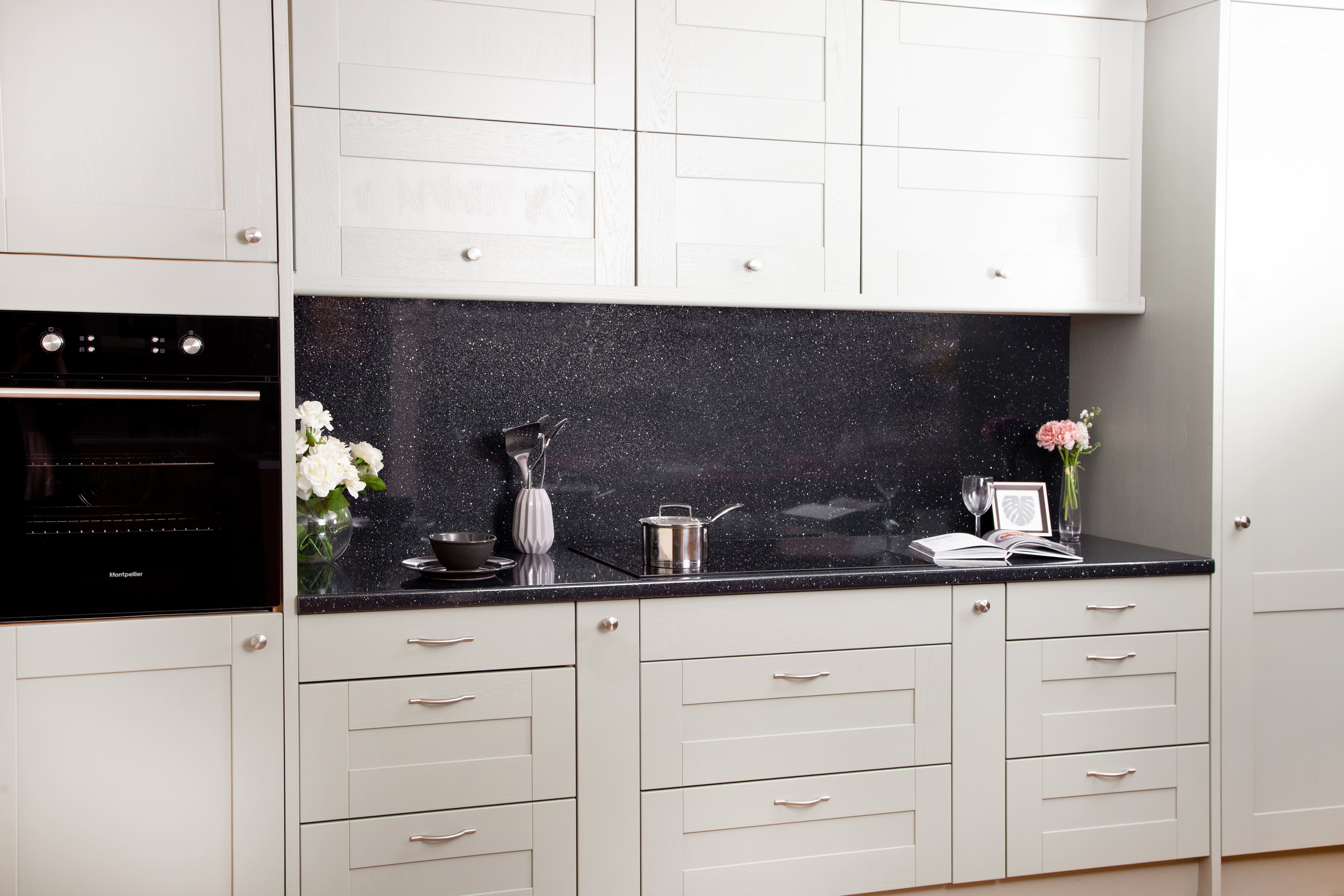 Black Sparkle Worktop In Kitchen