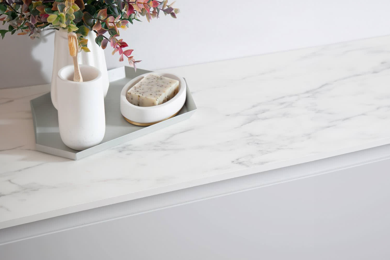 White Marble Bathroom Worktop