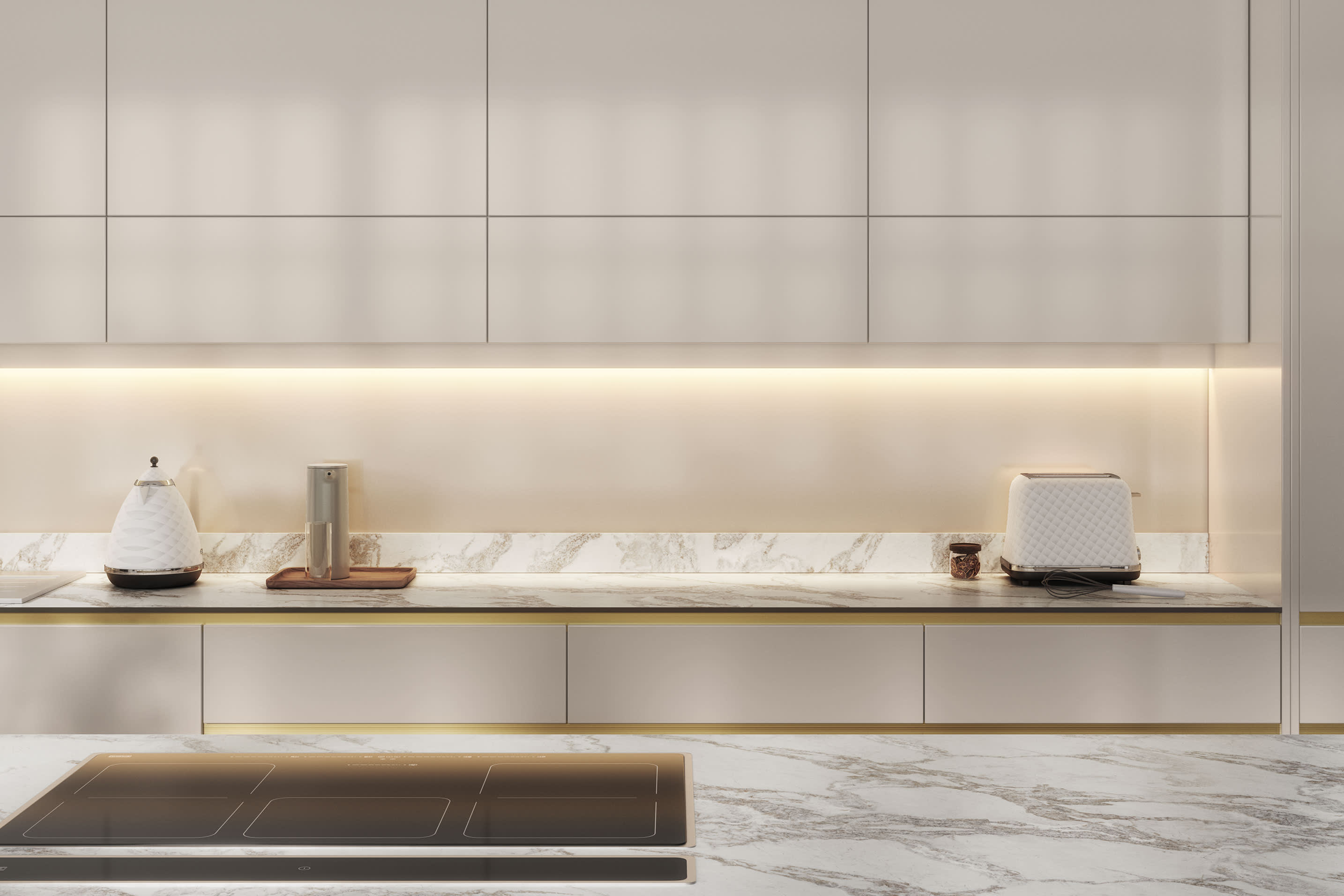 Winter Marble Compact Laminate Lifestyle Upstand