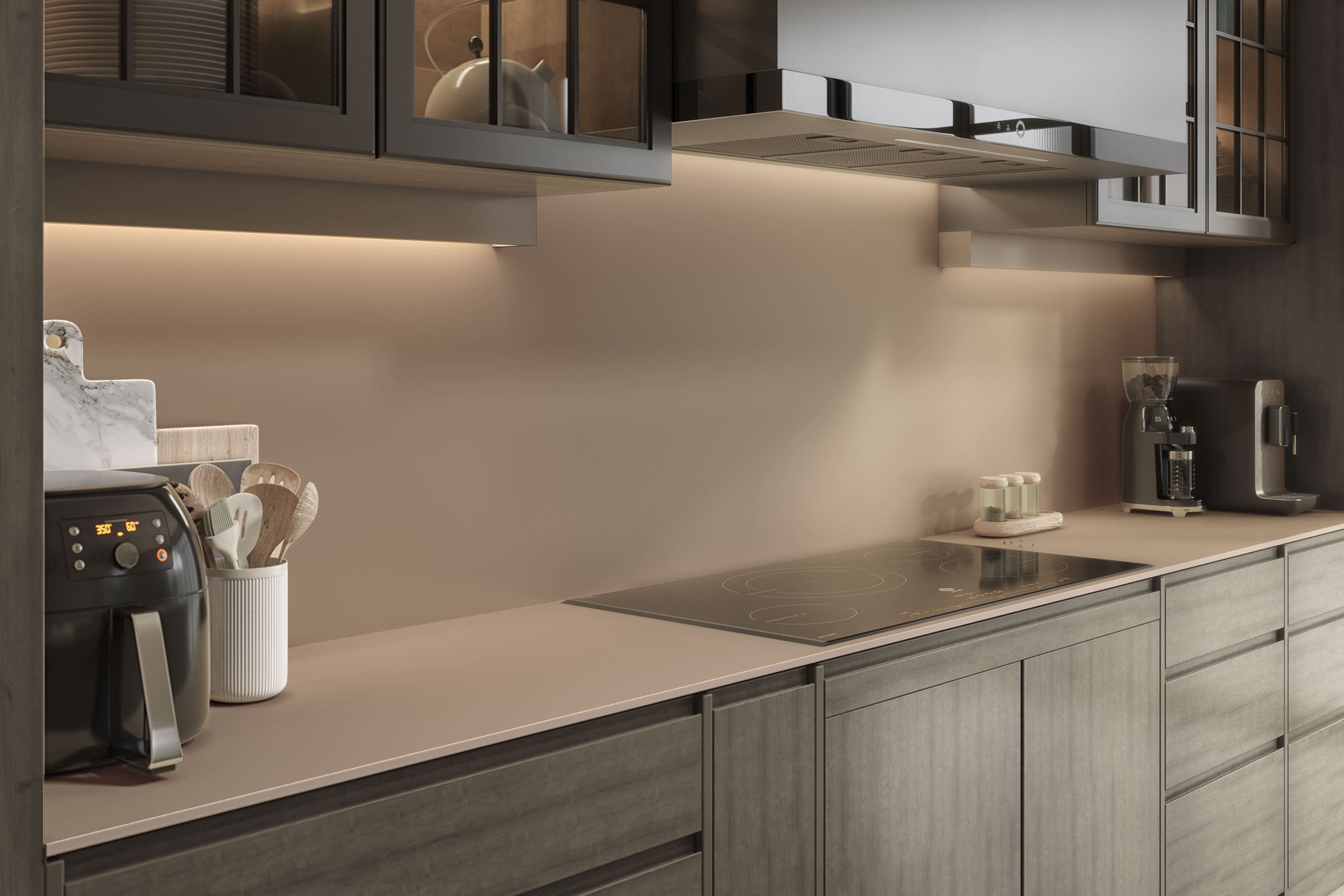 Beige Luxor FENIX Worktops Splashback