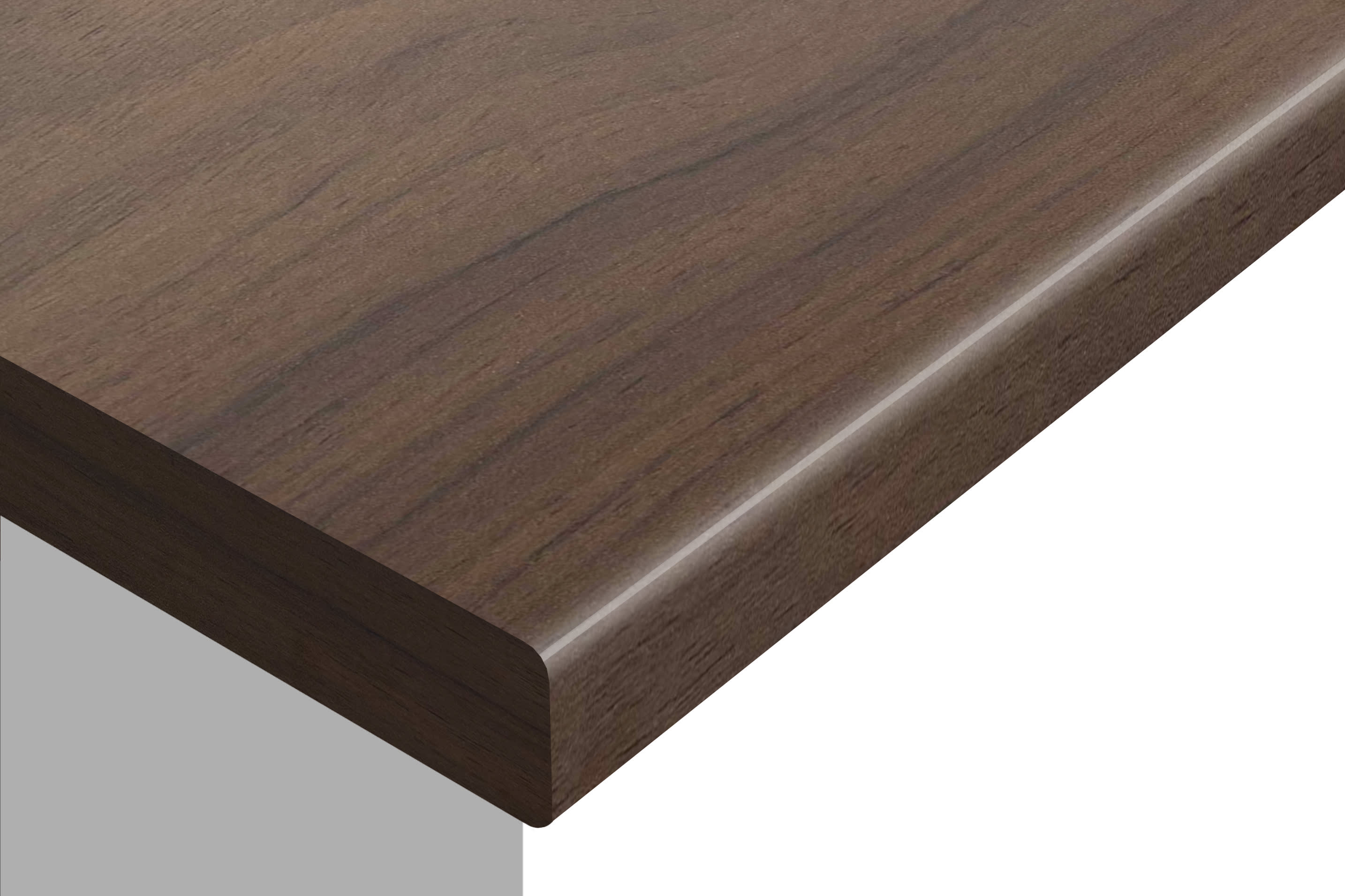 Dark Walnut Laminate Worktop Corner Shot NEW MAY 2026