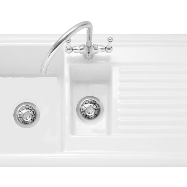 Caple 1.5 Bowl Ceramic Sink With Drainer