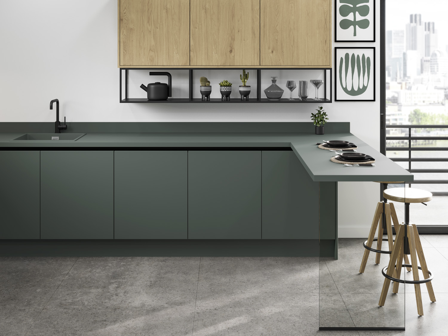 Verde Comodoro Bonded FENIX NTM Worktops | Worktop Express