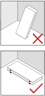 Correct worktop storage