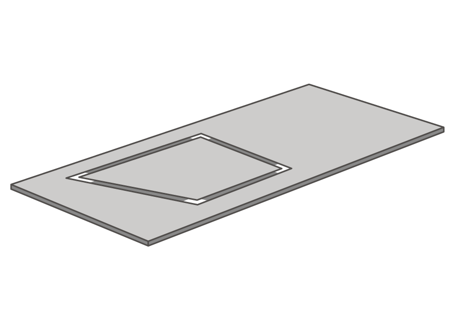Irregular Cut-out illustration
