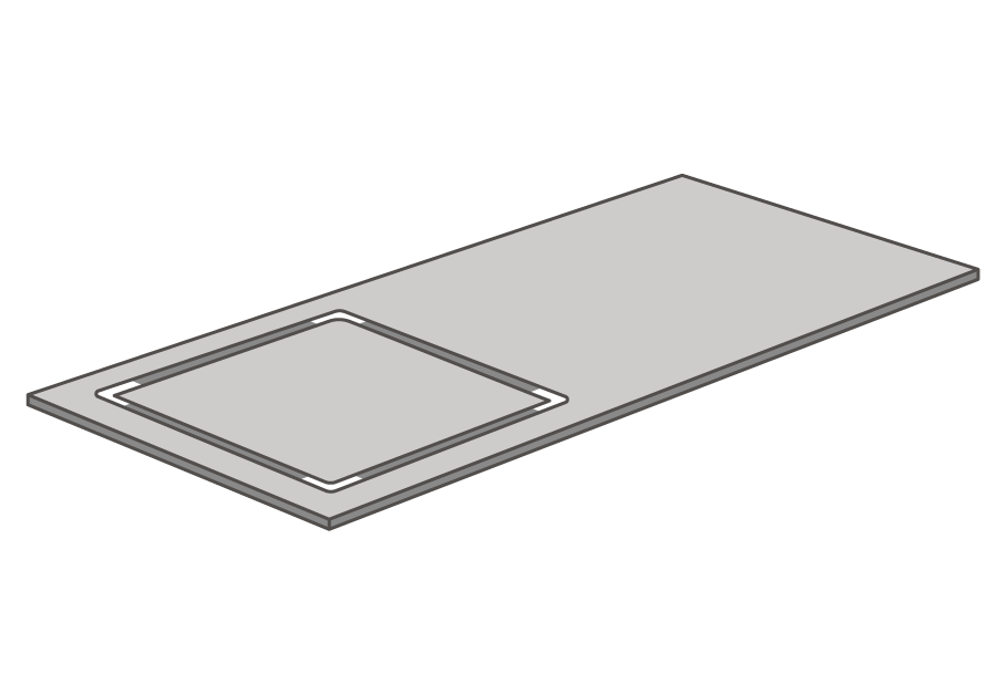 Sink cut-out illustration