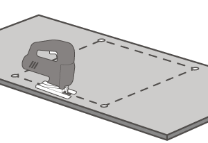 Solid FENIX NTM® should be cut face up using a hand router when making cuts that will be visible.